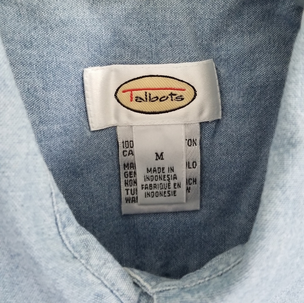 Talbots Chambray button down top - image 2